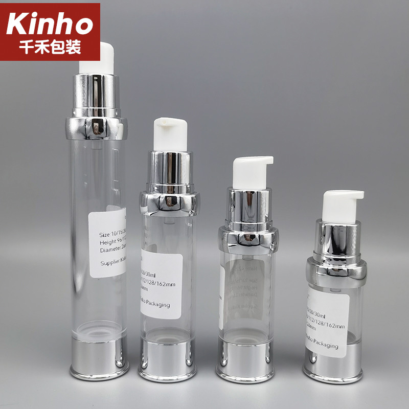 10-30ml airless lotion bottle Empty UV Coating Airless Bottle Slim vacuum Makeup Pump Bottle