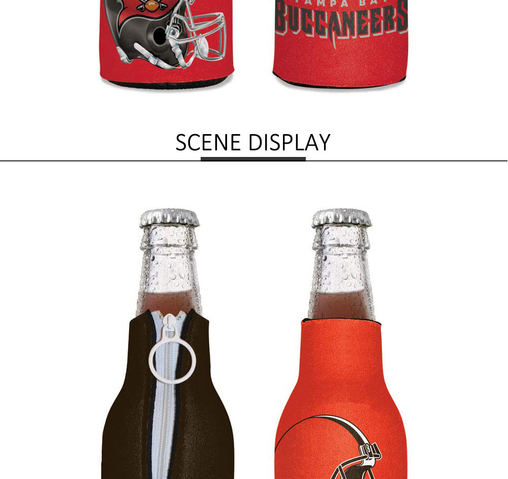 Different Color Zip-up Bottle Jackets Keeps Beer Cold and Hands Warm Bottle Sleeve