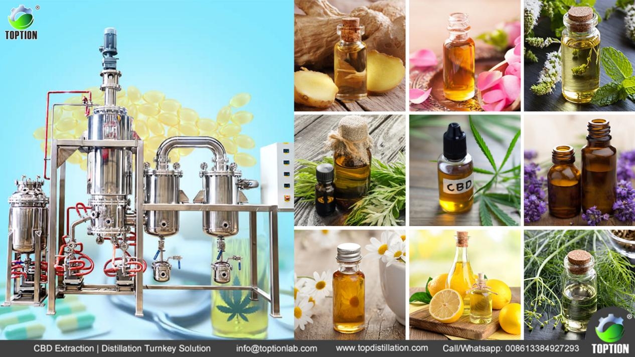 Chemical Wiped Film Evaporator TOPTION Essential Oil Distiller