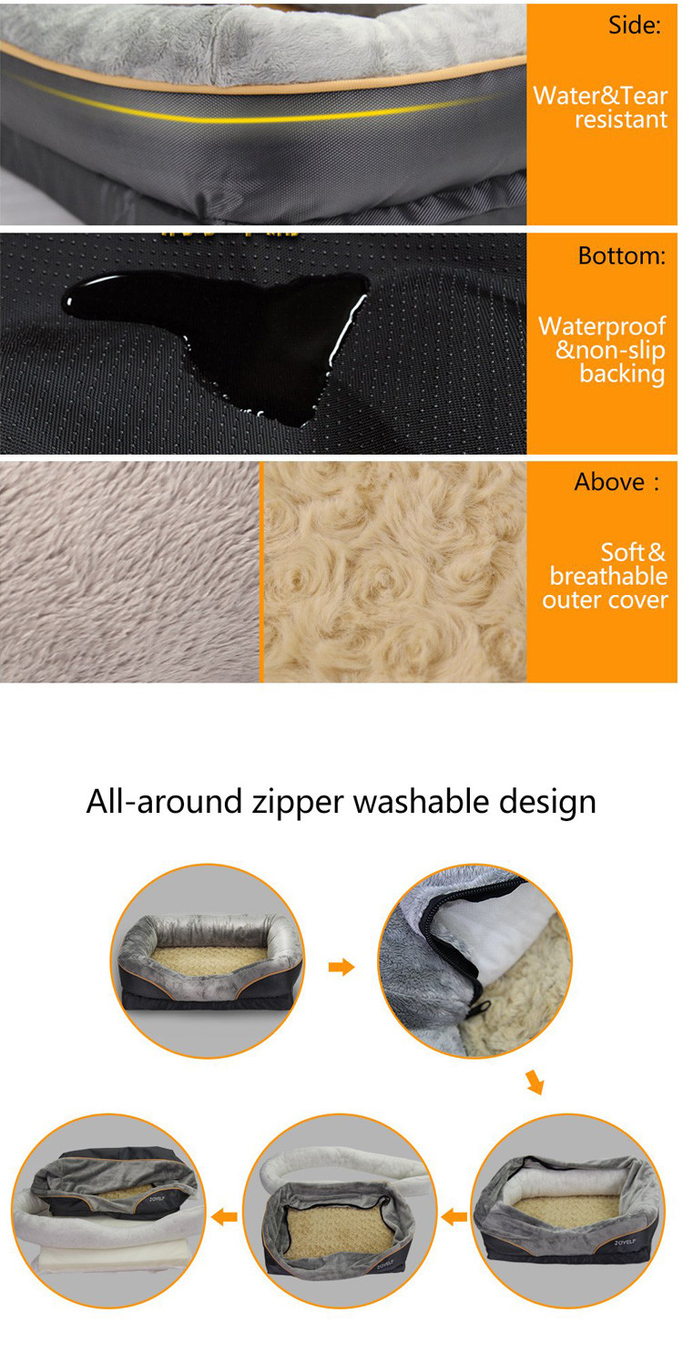 35D SGS Silentnight Orthopedic Dog Bed Couch With Zipper