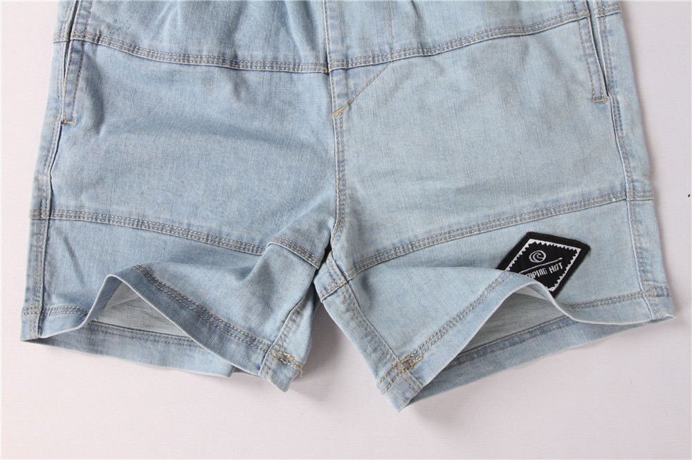Light Blue Junior Kids Denim Shorts 95% Cotton 5% Spandex