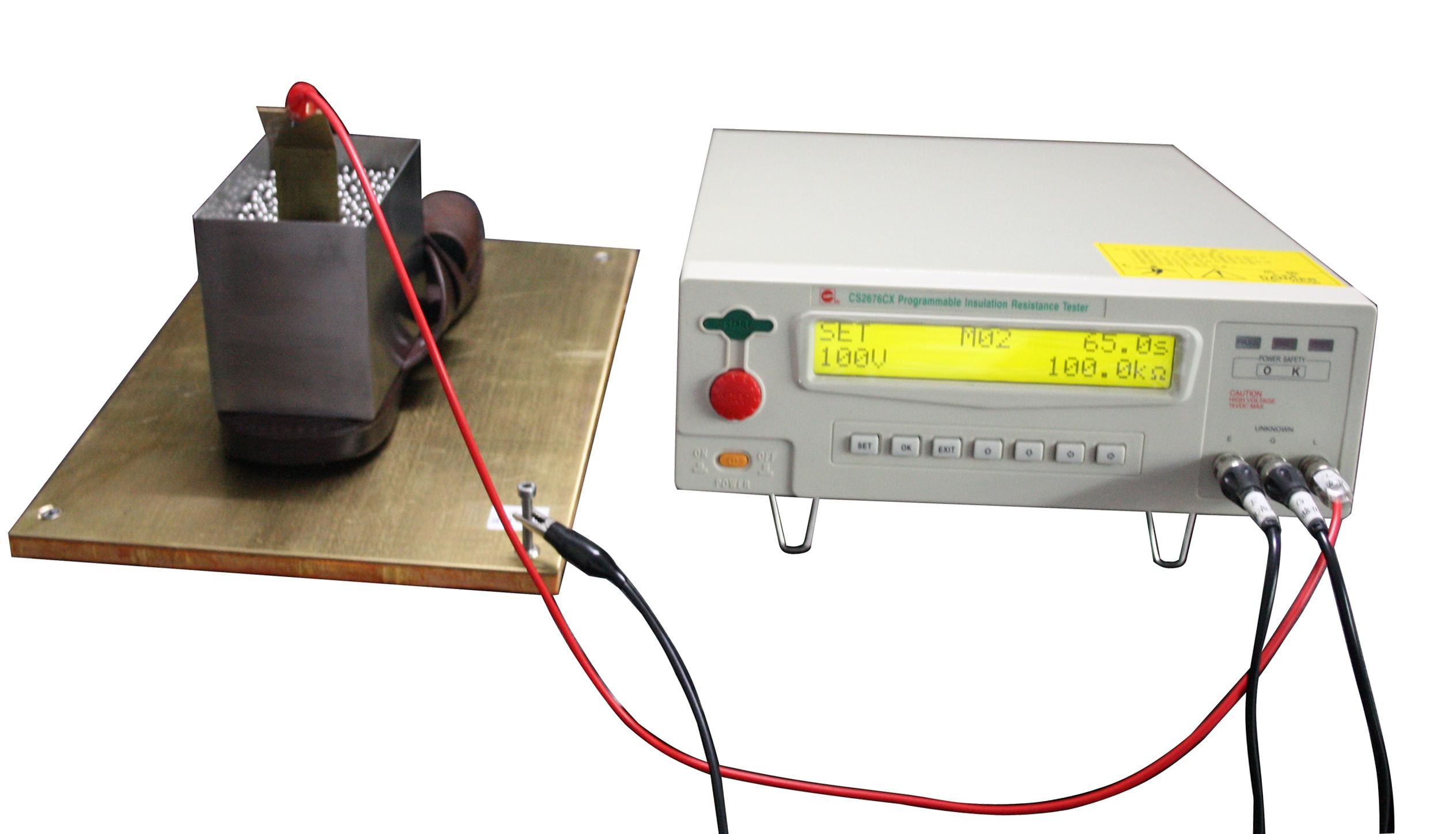 Portable Safety Shoes Anti-Static Tester SATRA TM93 Standard , Electrical Resistance