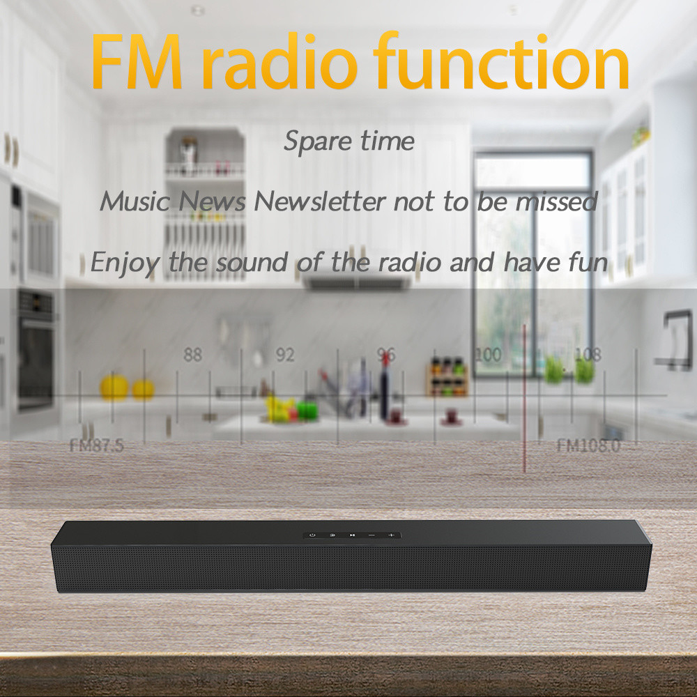 Universal 2.0 Channel Bluetooth Soundbar Speaker With Optical Inputs
