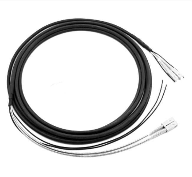 FTTH Multicore LC LC Fiber Optic Drop Cable Flat Type