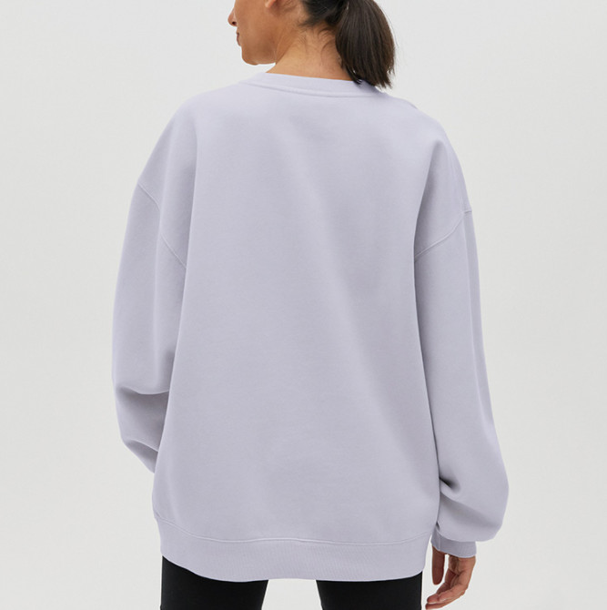 Autumn Oversized Pullover Women'S Wool Blank O Neck Sweatshirts