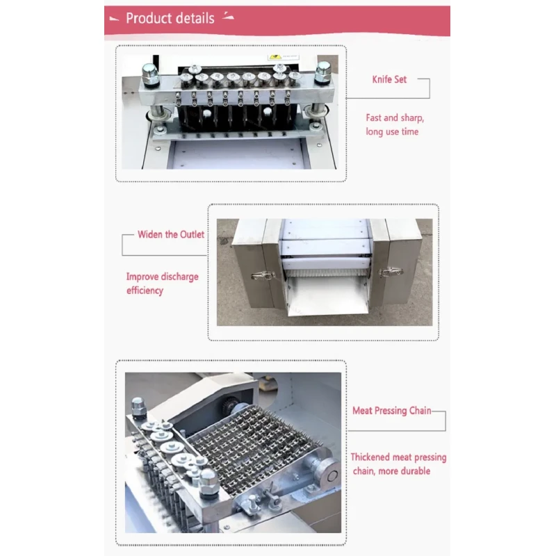 Commercial Used Automatic Electric Frozen Chicken Cube Nugget Bone Cutting Dicer Machine Beef Bone Pork Ribs Cutting Machine