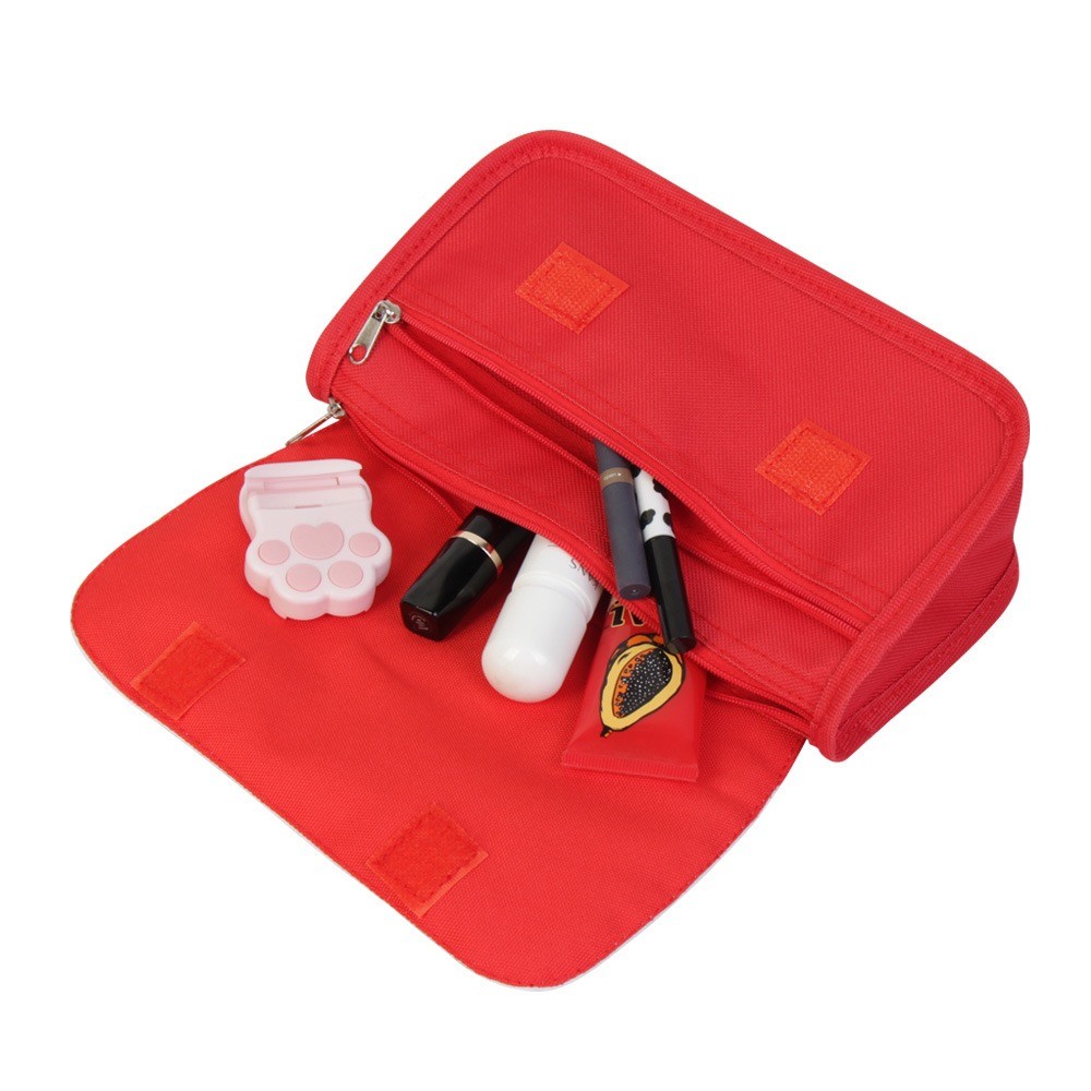 Double Layer Flip Pencil Bag Sublimation Makeup Bag For DIY Photos Printing