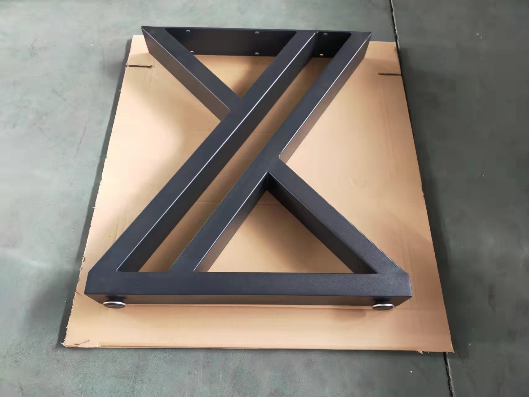 Modern Silver/Black/White Metal Dining Table Legs with Included Nuts and Screws