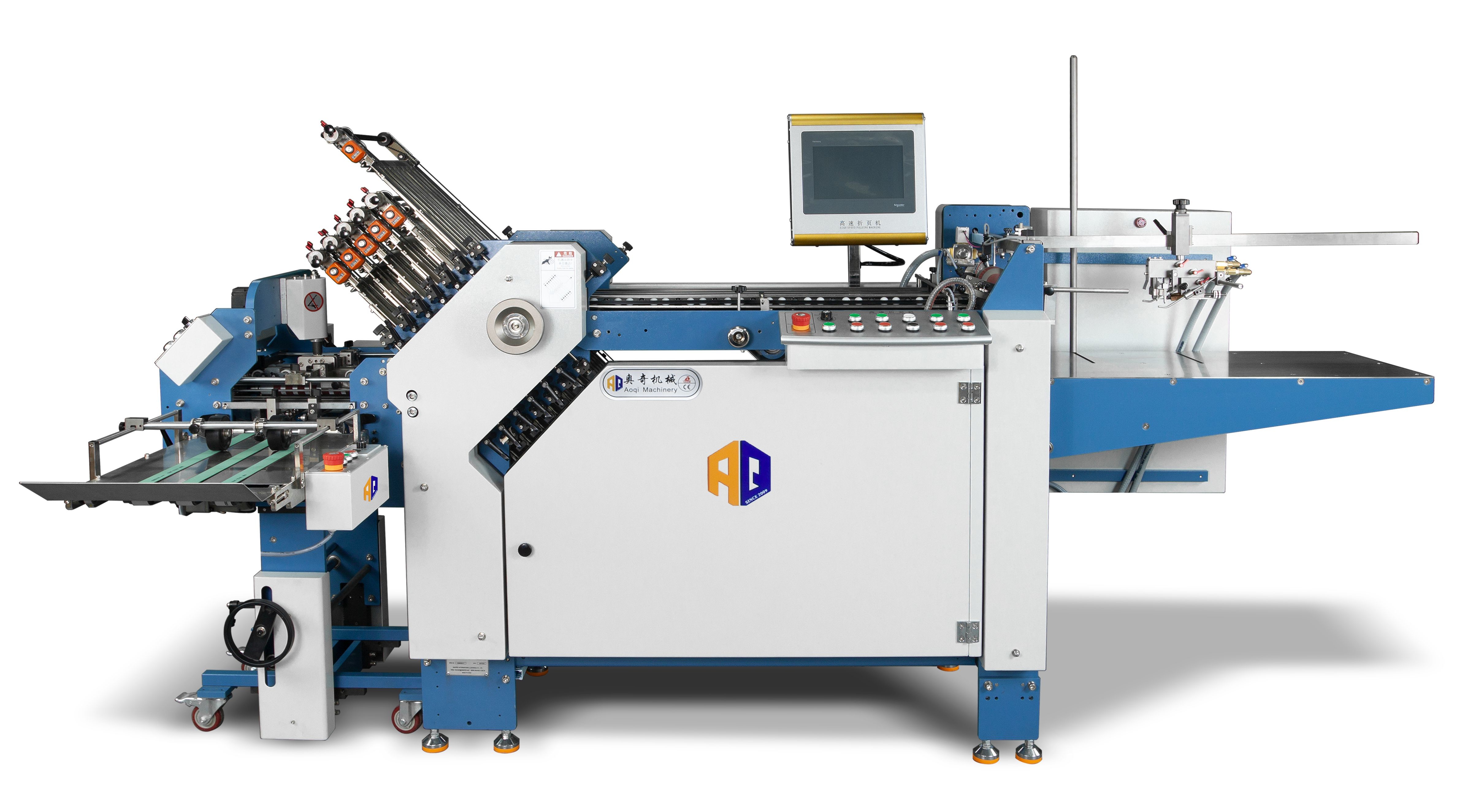 Automatic High Speed Cross Fold Paper Folding Machine Width 360mm