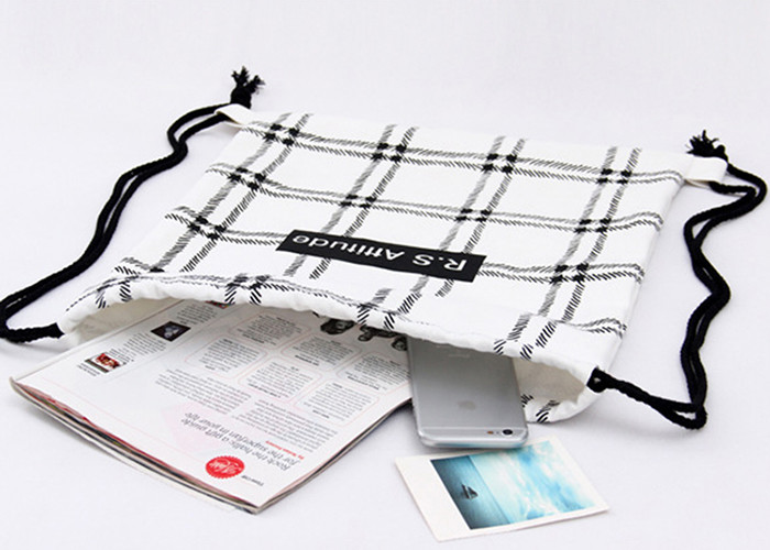 Dual-use travel backpack bag drawstring student creative printing cloth bag