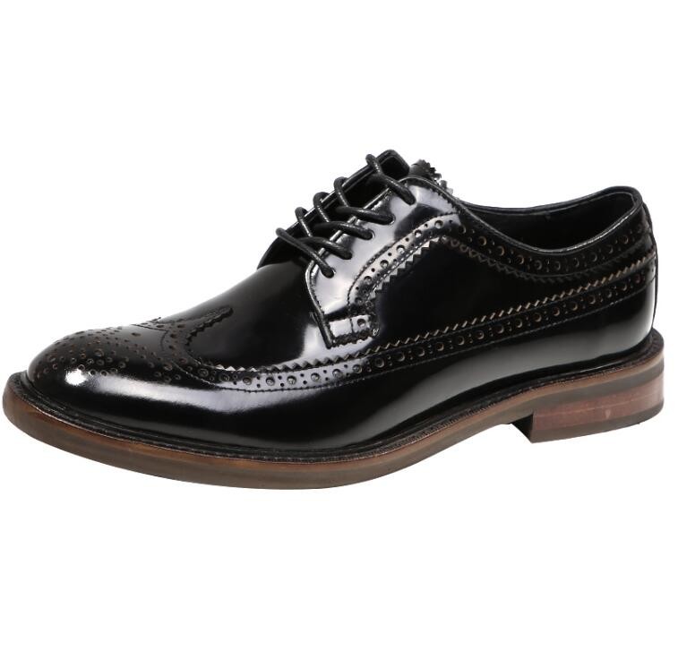 Brand Italian Mens Leather Shoes Flats Footwear Black Slip On Dress Shoes