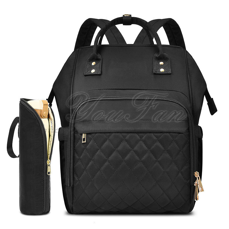 Waterproof Travel Bag Baby Backpack Large Diaper Bag Black
