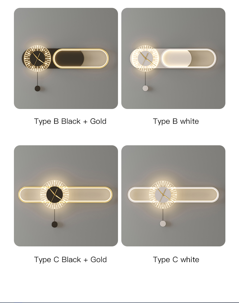 Modern Style Design Wall Lamp For Living Room Bedroom Background Hotel Clock Wall Lamp(WH-OR-252)