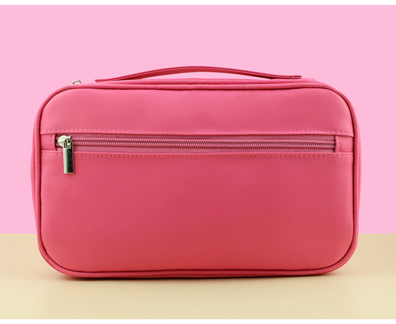 Simple Style Plain Pure Color Ladies Large Toiletry Bags