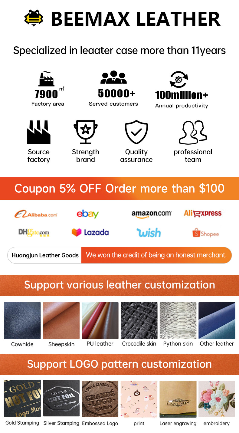 Wallet Phone Case Iphone Leather Case Luxury Genuine Modern Style