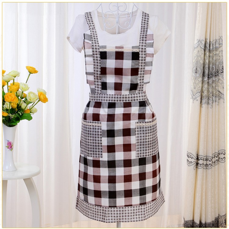Household Kitchen Tools And Utensils Flower Printed Adjustable Thickened Kitchen Apron