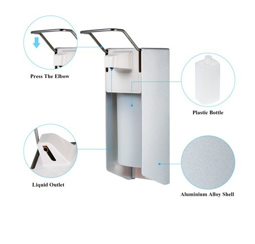 Wall Mount Elbow Press Pump Manual Type Soap Dispenser