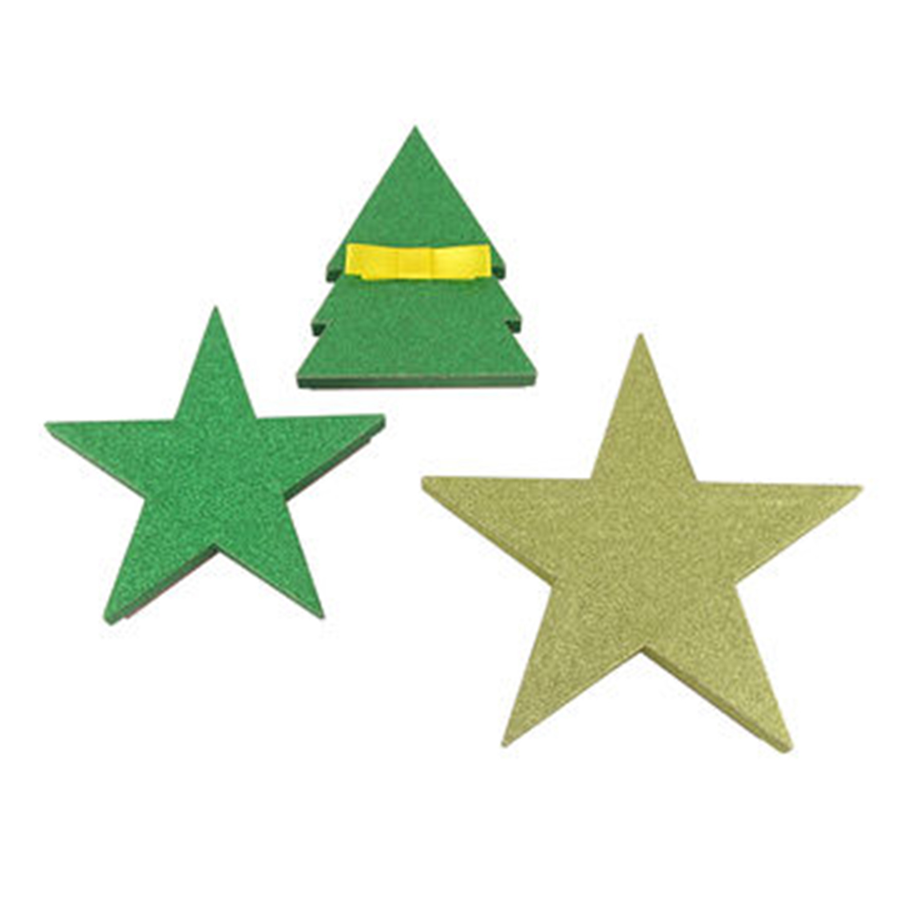 Tree Shape Empty Xmas Boxes / Rigid Gift Packaging Box Shinny Glitter Surface