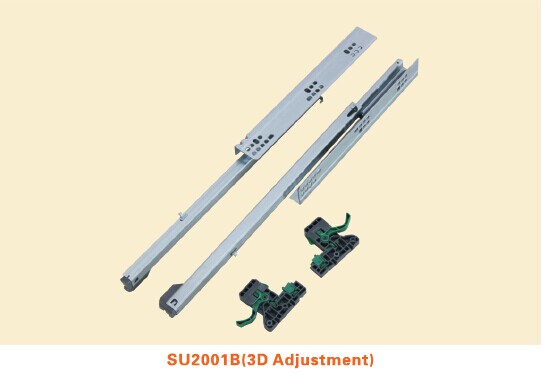SU2001 Two-fold Partial Extension Undermount Drawer Slide Series (With Locking clip and Damper)