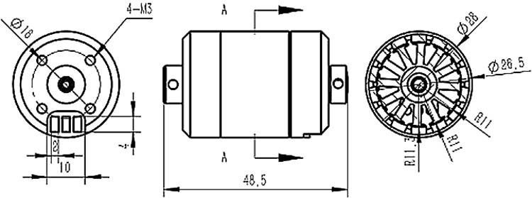 Permanent Magnet 300KV Underwater Brushless DC Motor