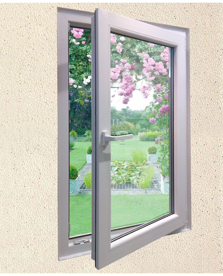 Custom Modern UPVC Swing Window House White Color PVC Casement Windows