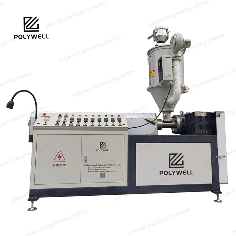 PA66 GF25 Extrusion Plastic Thermal Break Profile Single Screw Nylon Extruding Machine