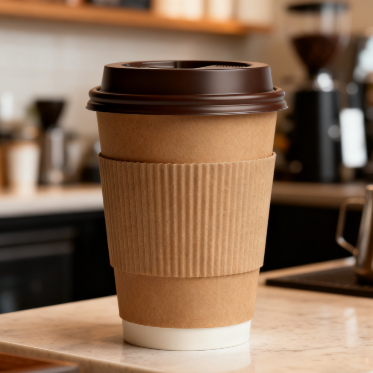 Biodegradable disposable paper cup custom logo hot cold drink double-layer coffee paper cup