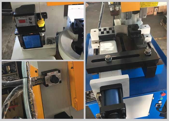 Custom Semi Automatic Pipe Cutting Machine Two Way Clamps Low Noise Low Pollution