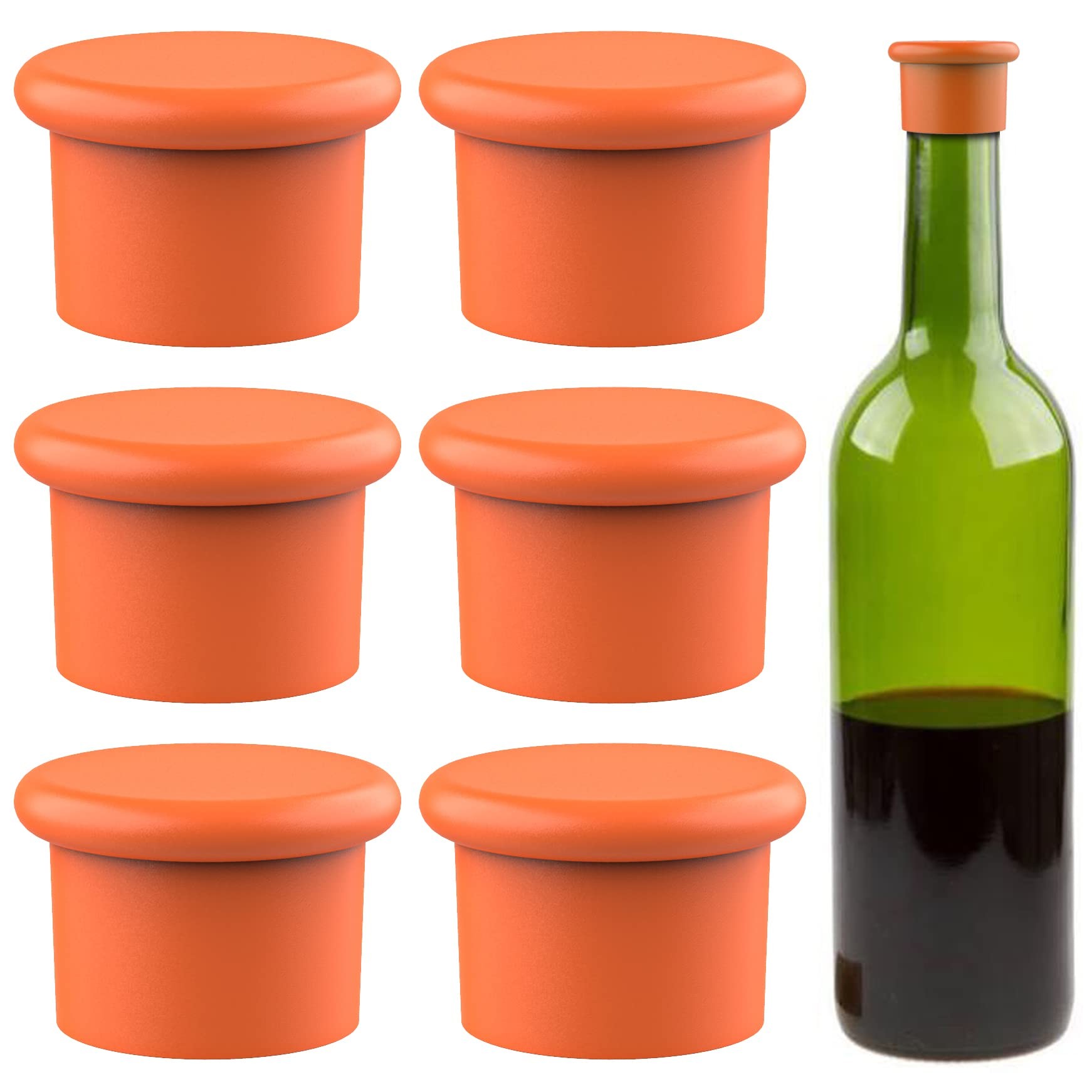 Silicone Wine Stoppers Reusable Beer Bottle Cover Wine Bottle Stopper Wine Saver Wine Gifts Sealer Covers Easy To Clean