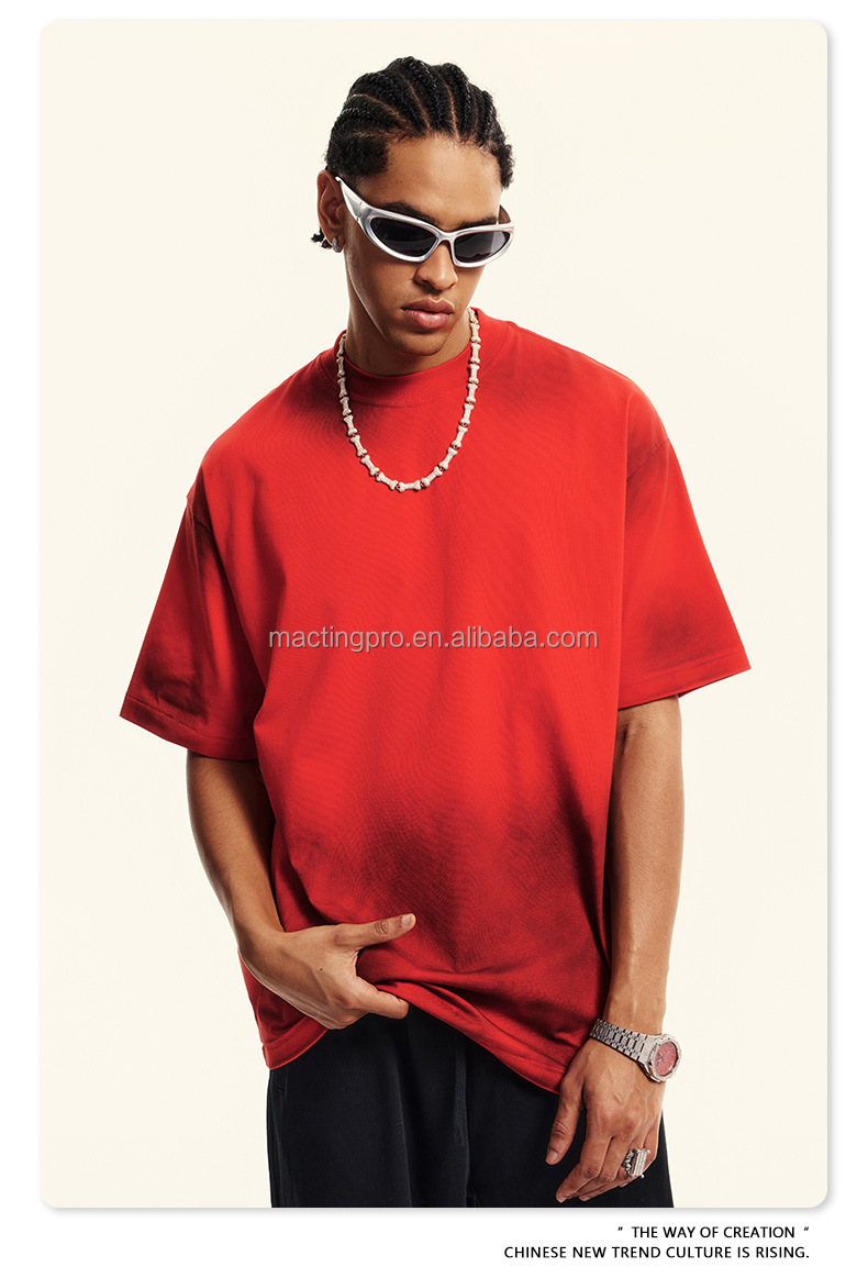 Mens White Mock Neck T Shirts 230grams Fabric Weight Quick Dry Cooling Streetwear