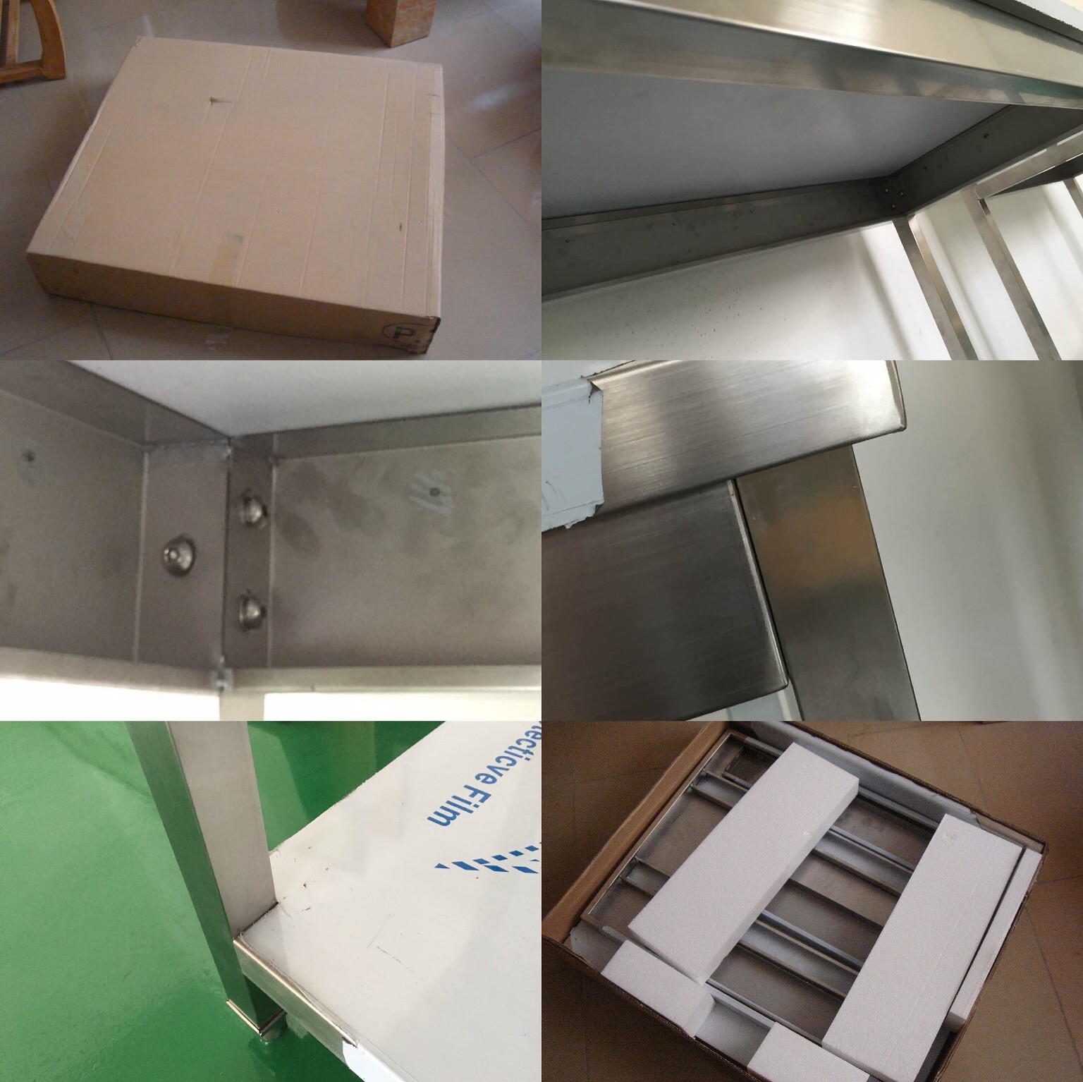 Adjustable Commercial Hotel Equipment Kitchen Stainless Steel Woking Table
