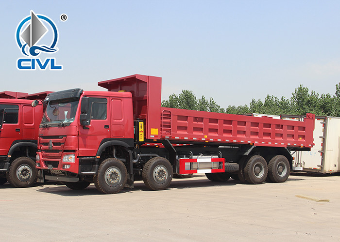 Front lifting 371HP Heavy Duty Dump Truck 8X4 LHD 50tons 20-30CBM ZZ3317N3567W