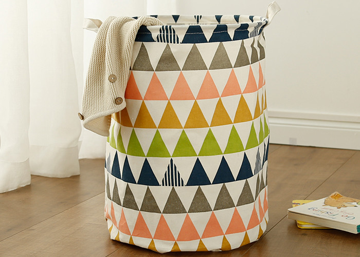 Foldable waterproof washing laundry clothes basket baby toy storage bag large box customizable colors banjour triangle