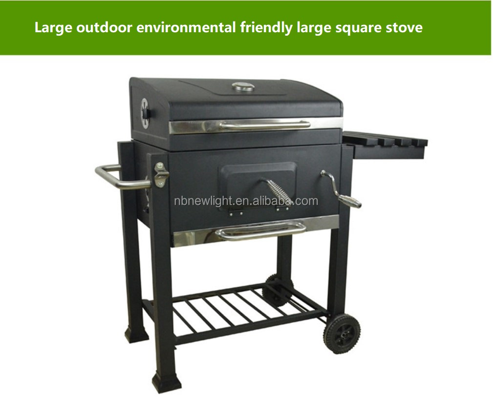 Multifunctional Outdoor Camping Barbecue Stove with Chrome Plated Finish 100x100x46cm