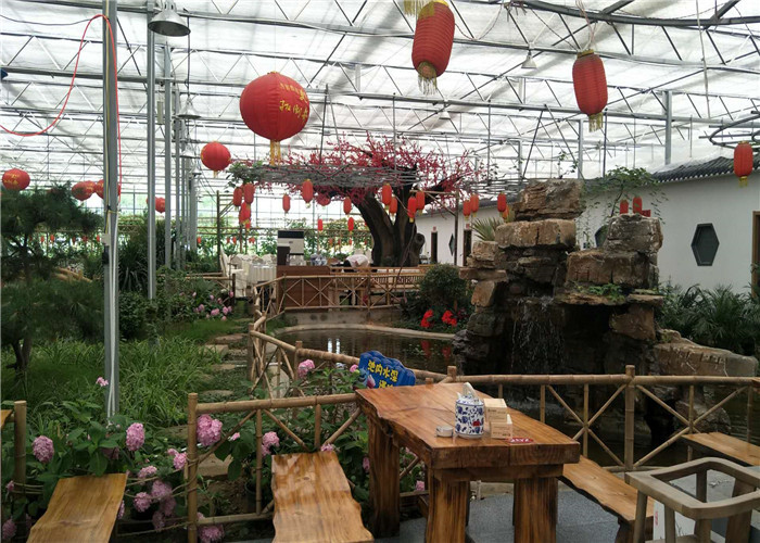 Eco Friendly Ecological Greenhouse High Strength Hot Dip Galvanized Steel Structure