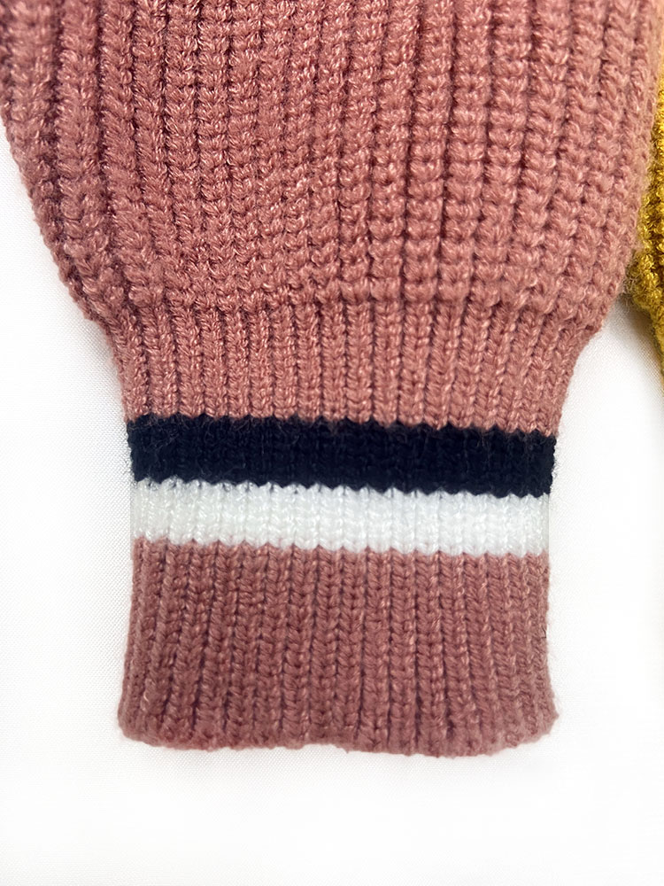 Unisex stripe knitted baby clothes set long sleeve knit baby sweater