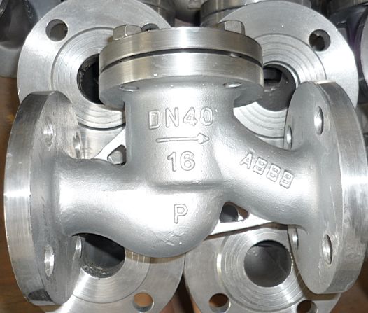 Spring Loaded Liffting Disc Ball Check Valve PN 16 , Integral Flange Ends 0