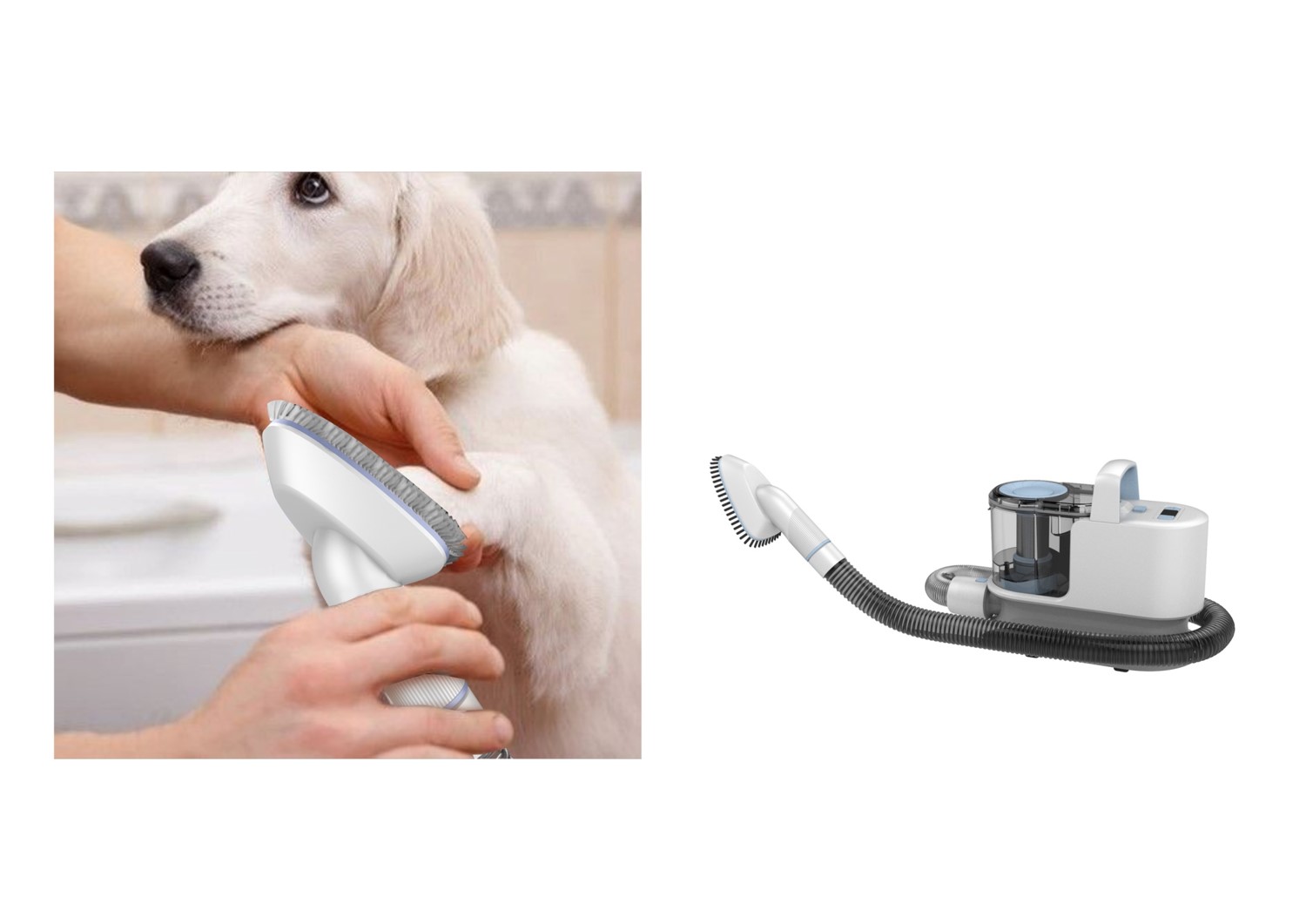 Pet Hair Remover Brush for Grooming Cats and Dogs Clippers Blades Dust Bag Included