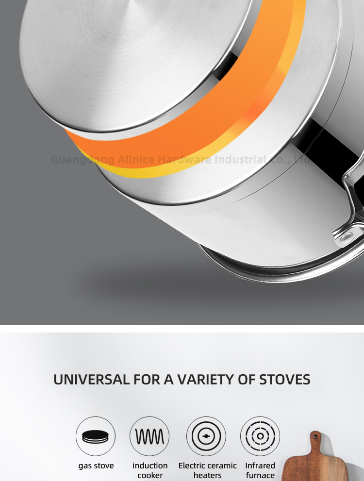 Multifunction Kitchen No 304 Stainless Steel Cooking Pot Set Soup Pot Steamer Pot Cookware Set With Glass Lid