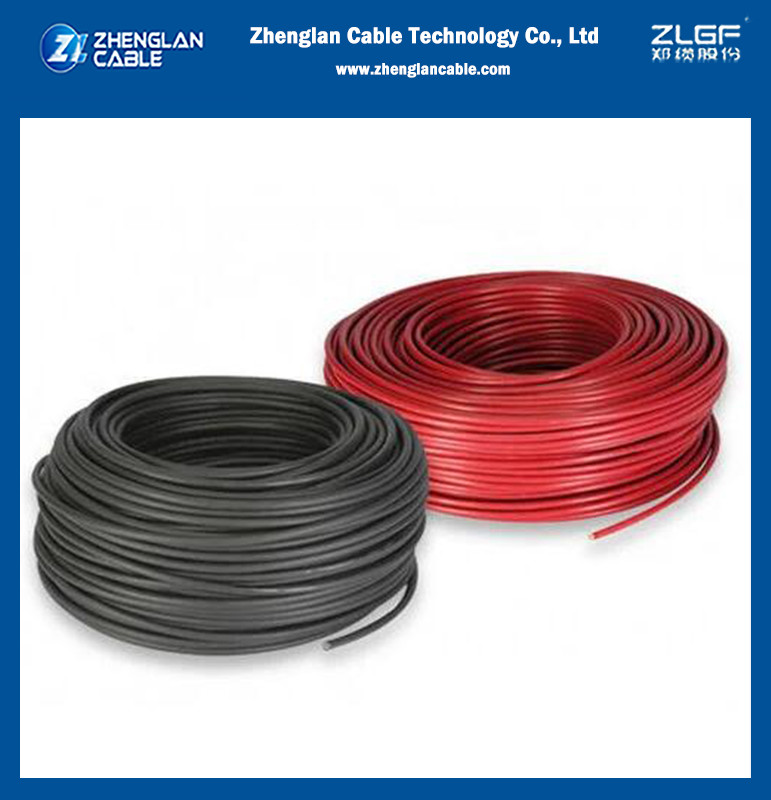 4mm 6mm Photovoltaic Solar Cable Wire Tinned Copper Conductor TUV Approval PV-1 Solar Cable Red
