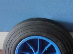 Buy cheap Rubber Tyre Trash Bin Wheel With Colored Rim Wheelie Bin Wheel Replacement product