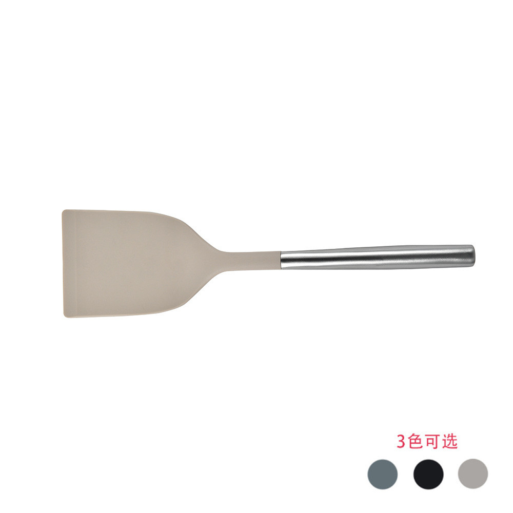9pcs Silicone Cooking Kitchen Utensils Set Nonstick Cookware with Stainless Steel Handle Turner Tong,Spatula,Spoon brush
