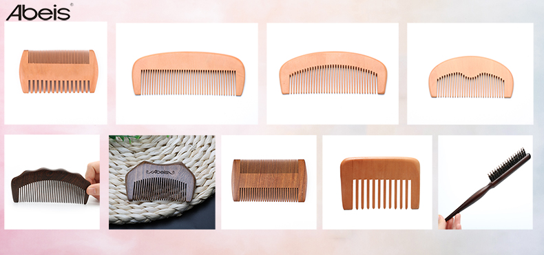 Double Side Sandalwood Beard Comb Anti Static Wooden Fine Coarse Teeth Mustaches Beard Brush Comb