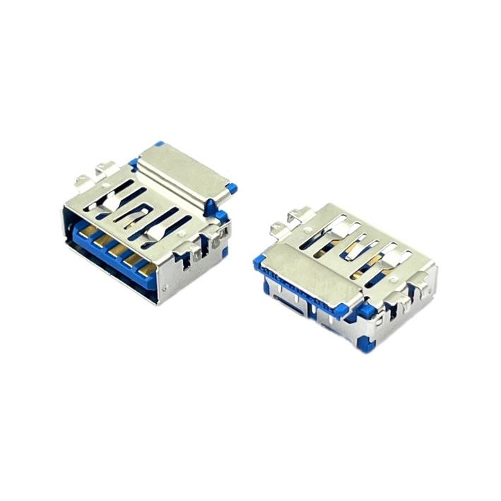 Short Verson H/F USB3.1 PCB USB A Pin Out DIP Socket Connector Female 90 Degrees 9Pin CH2.76mm