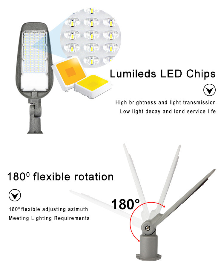 100w 150w Aluminum Outdoor LED Street Lights Modular SMD Modern Smart With Pole
