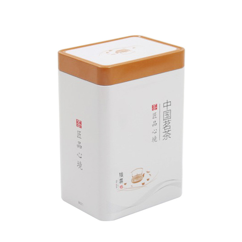 Hot Stamping White Tinplate Metal Tea Canister 30ml To 300ml