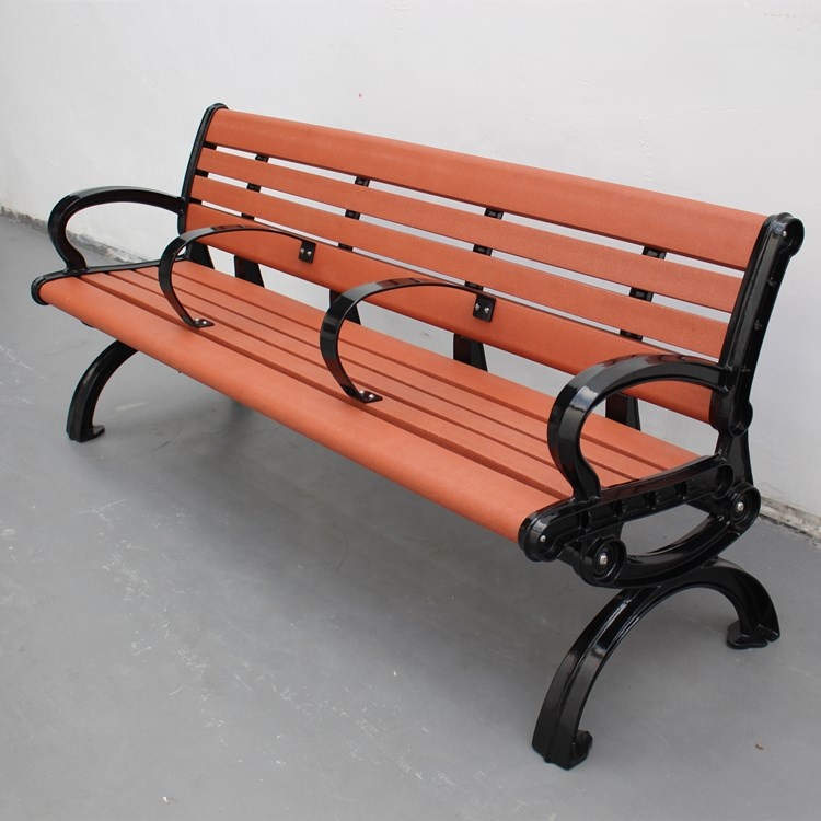 Traditional Rustic Garden Outdoor Wooden Bench With Recycle Composite Material