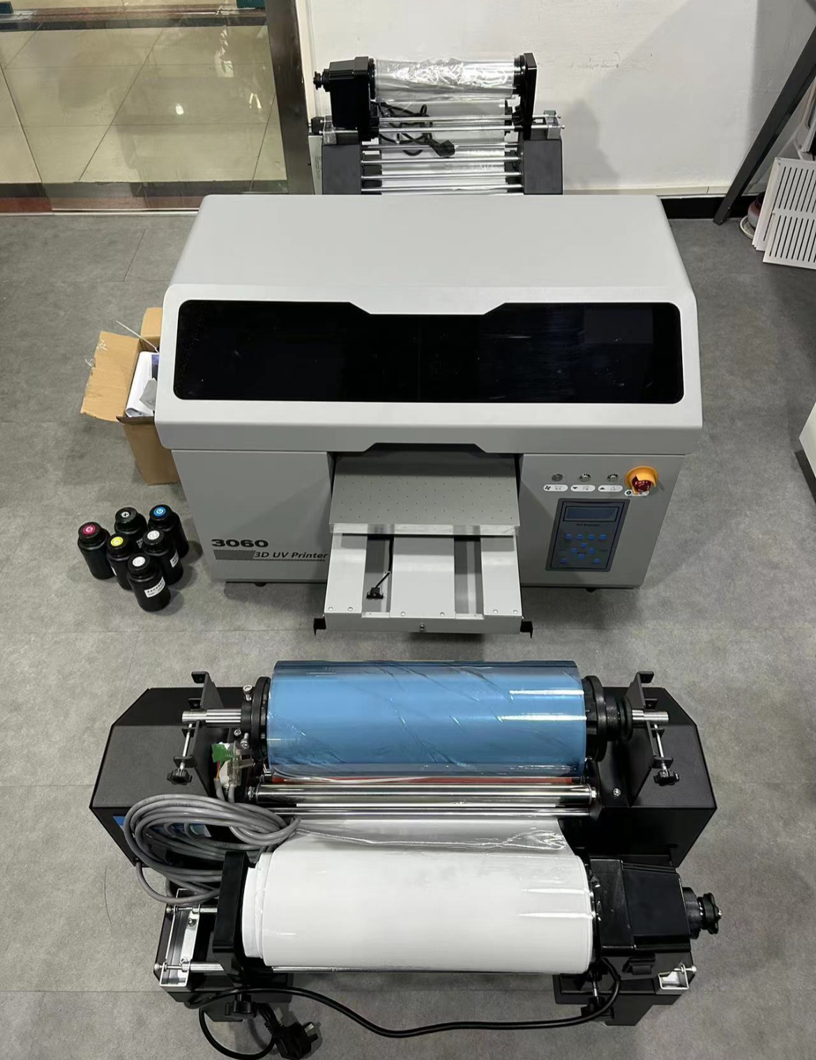 Andemes Sticker Printer Professional Logo Printing with XP600 Print Head and UV Light