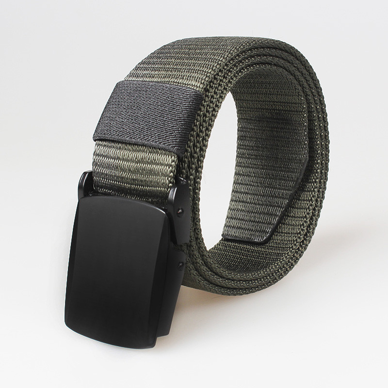 125cm Length Fabric Web Belt Zinc Alloy Buckle Army Belts With Buckle 3.8cm Width