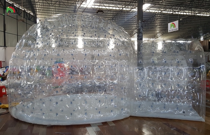 Decorated Inflatable 10ft Diameter Empty Snow Balloon Transparent Bubble Tent